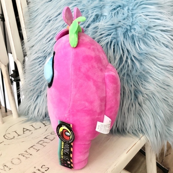 Among Us, Official, 12 Inch, Stuffed, Plush, Pink, With, Flower, New With Tags - Picture 3 of 12
